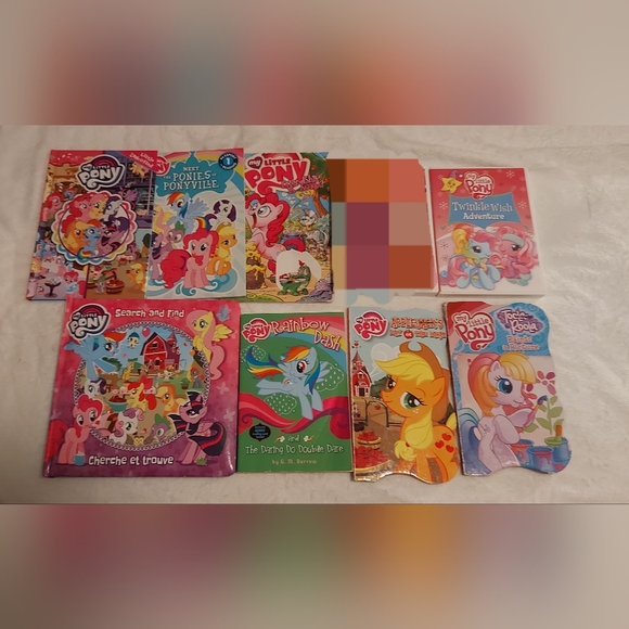**3 Listings $30** My Little Pony 7 books and 1 DVD - Picture 1 of 1